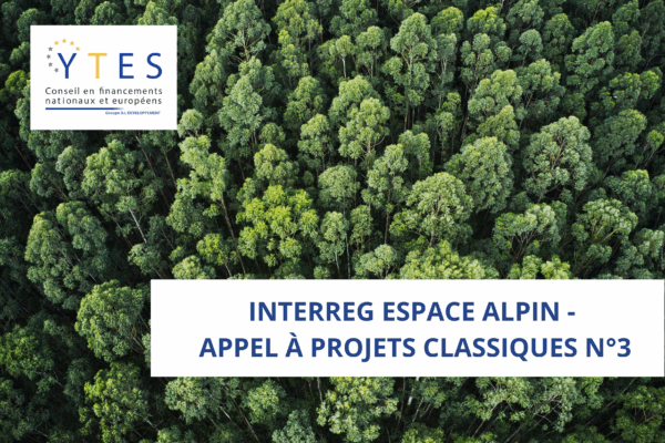 Interreg Espace Alpin – Appel à projets classiques n°3