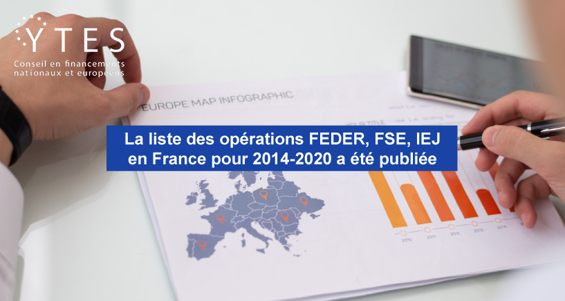 La liste des opérations FEDER, FSE, IEJ pour 2014-2020 a été publiée