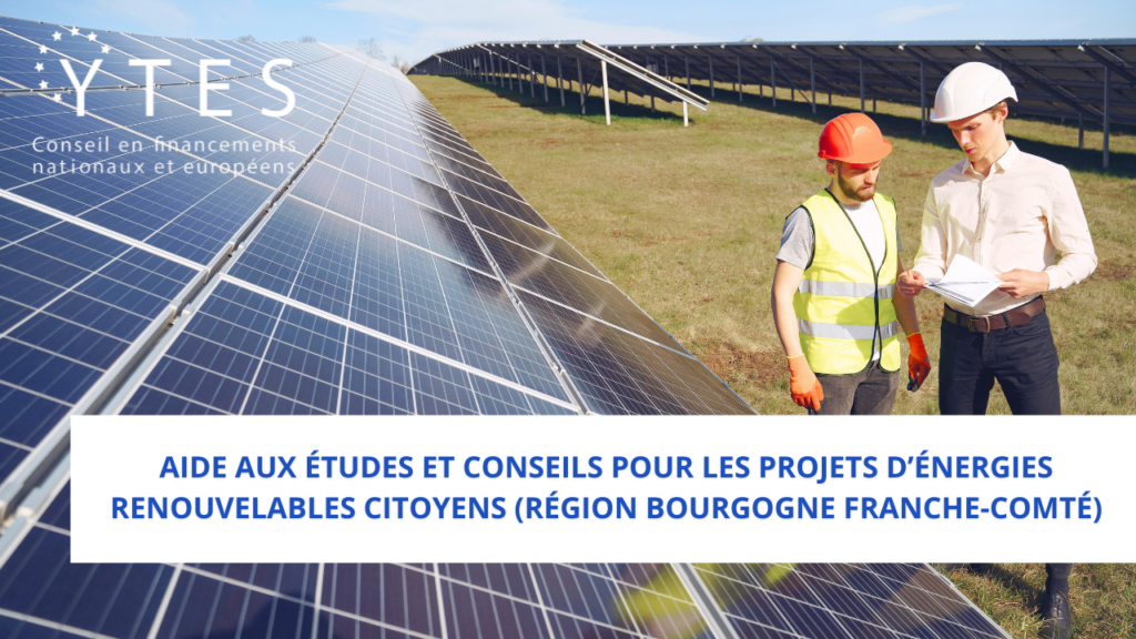 Aide aux études et conseils pour les projets d’énergies renouvelables citoyens (Région Bourgogne Franche-Comté)