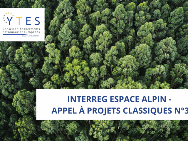 Interreg Espace Alpin – Appel à projets classiques n°3