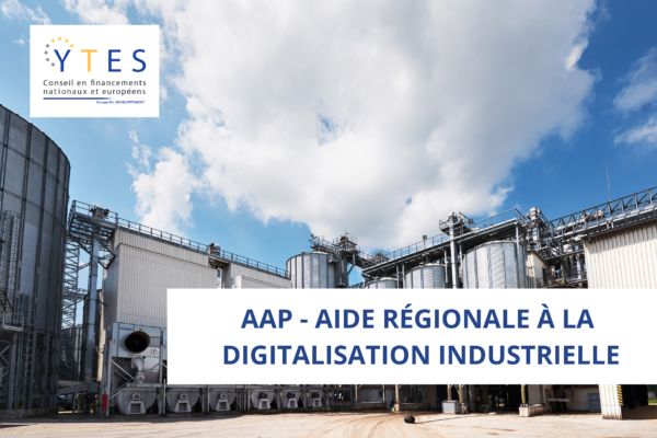 AAP – Aide régionale à la digitalisation industrielle