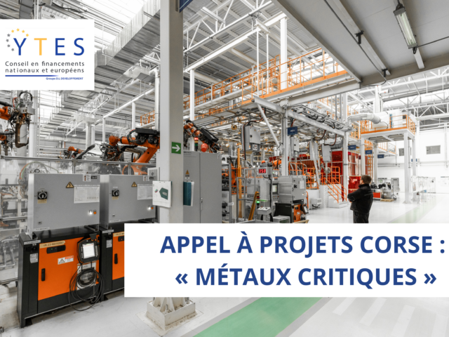 Appel à projets Corse : « Métaux critiques »